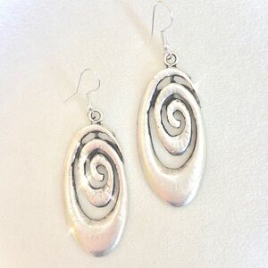 Crafturday Expansion Earrings Antique Silver Plated Spiral Earrings